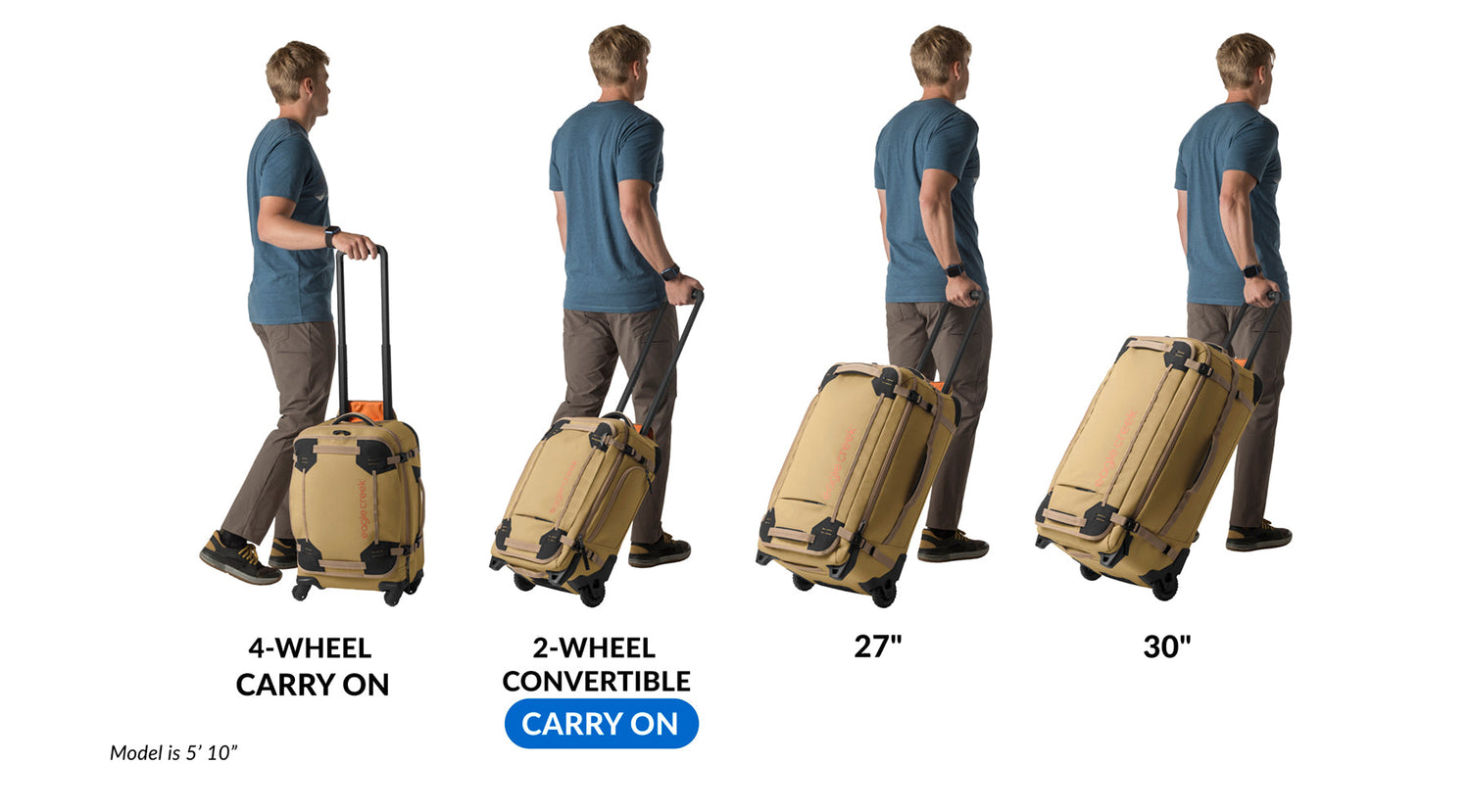 Gear Warrior XE 2 Wheeled Convertible Carry-On - Blue Jay Carry On Eagle Creek View 