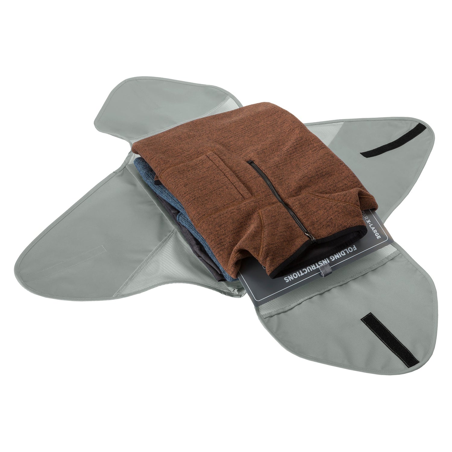 Pack-It Reveal Garment Folder XL - Storm Grey Garment Folding Board View 