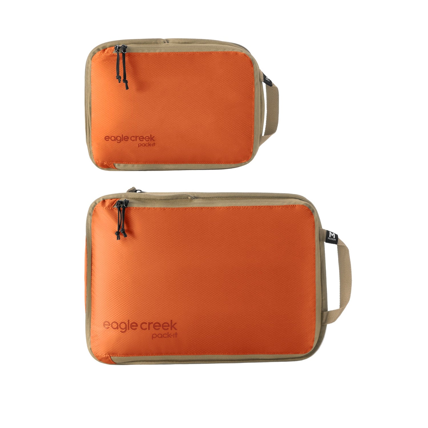 Pack-It Isolate Compression Cube Set S/M - Mandarin Orange Compression Packing Cubes View 