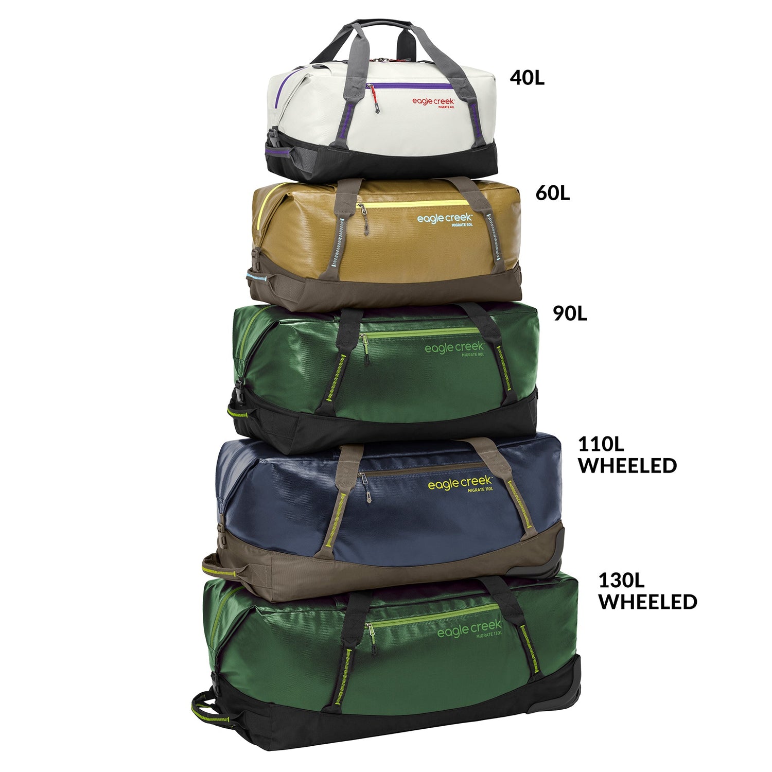 Willow Green Duffel Travel Bags with Wheels